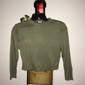 Long Sleeve Mock Turtleneck Crop Top